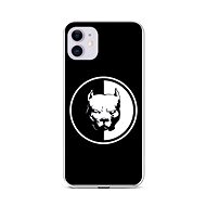 TopQ iPhone 11 silicone Black and white pitbull 58846 - Phone Cover