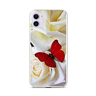 TopQ iPhone 11 silicone Red Butterfly 58945 - Phone Cover
