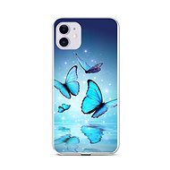 TopQ iPhone 11 silicone Blue butterflies 58812 - Phone Cover