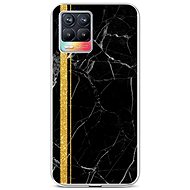 TopQ STYLE Realme 8 Silicone Marble Black-Gold 58566 - Phone Cover