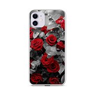 TopQ iPhone 11 silicone Red rose mix 58926 - Phone Cover