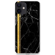 TopQ STYLE iPhone 12 silicone Marble black-gold 58554 - Phone Cover