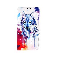 TopQ Xiaomi Redmi Note 9 booklet Drawing of a wolf 54541 - Phone Case