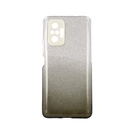 TopQ Xiaomi Redmi Note 10 Pro glitter silver-black 59584 - Phone Cover