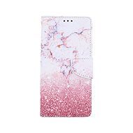 TopQ Xiaomi Redmi Note 9 booklet Pink marble 54537 - Phone Case