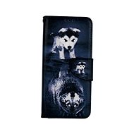 TopQ Samsung A32 book Reflection of the wolf 61064 - Phone Case