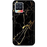 TopQ LUXURY Realme 8 solid Marble black-gold 61431 - Phone Cover