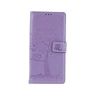 TopQ Xiaomi Redmi Note 9 book Light purple owl tree 50733 - Phone Cover