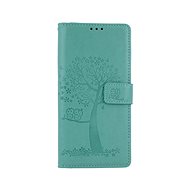 TopQ Xiaomi Redmi Note 9 booklet Green tree owls 50732 - Phone Cover