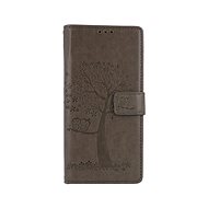 TopQ Xiaomi Redmi Note 9 booklet Grey Owl Tree 50729 - Phone Cover