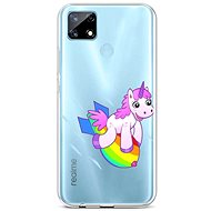 TopQ Realme 7i silicone Flying Unicorn 62547 - Phone Cover
