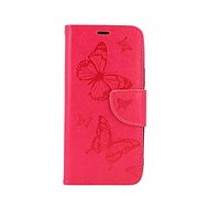 TopQ iPhone 11 booklet Butterfly pink 62615 - Phone Case
