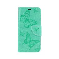 TopQ iPhone 12 booklet Butterfly green 62593 - Phone Case
