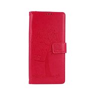 TopQ Xiaomi Redmi 9A booklet Dark pink owl tree 51608 - Phone Cover