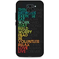 TopQ LUXURY Xiaomi Redmi Note 9 hard Words 52488 - Phone Cover