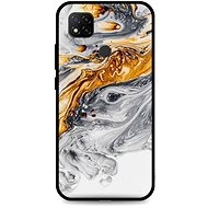TopQ LUXURY Xiaomi Redmi 9C solid Marble grey-gold 52262 - Phone Cover