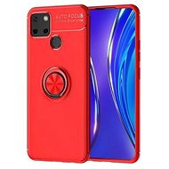 TopQ Realme 7i silicone red with red ring 62677 - Phone Cover