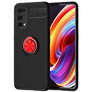 TopQ Realme 7 Pro silicone black with red ring 62178 - Phone Cover