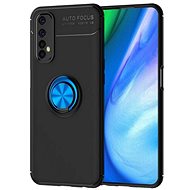 TopQ Realme 7 silicone black with blue ring 62097 - Phone Cover