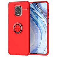 TopQ Xiaomi Redmi Note 9 Pro silicone red with red ring 52502 - Phone Cover