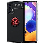 TopQ Samsung A32 silicone black with red ring 61856 - Phone Cover