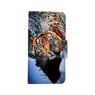TopQ iPhone SE 2020 booklet Brown Tiger 62519 - Phone Case
