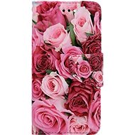 TopQ iPhone SE 2020 Booklet Pink Roses 62564 - Phone Case