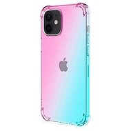 TopQ iPhone 12 Silicone Shock Rainbow Mint Pink 52675 - Phone Cover
