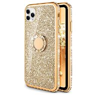 TopQ iPhone 11 silicone Diamond gold 49345 - Phone Cover