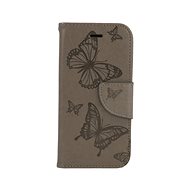 TopQ iPhone SE 2020 bookcase Butterfly grey 62461 - Phone Case