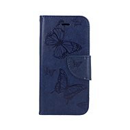 TopQ iPhone SE 2020 knižkové Butterfly modré tmavé 62459 - Puzdro na mobil