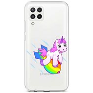 TopQ Samsung A22 silicone Flying Unicorn 65215 - Phone Cover