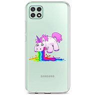 TopQ Samsung A22 5G silicone Rainbow Splash 65082 - Phone Cover