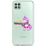 TopQ Samsung A22 5G silicone Rainbow Gun 65080 - Phone Cover