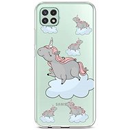 TopQ Samsung A22 5G silicone Grey Unicorns 65076 - Phone Cover