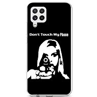 TopQ Samsung A22 silicone Don't Touch Gun 65202 - Phone Cover