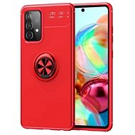 TopQ Samsung A52 silicone red with red ring 57491 - Phone Cover