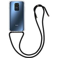 TopQ Xiaomi Redmi Note 9 silicone with black cord transparent 51490 - Phone Cover