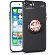 TopQ iPhone SE 2020 Silicone Black with Copper Ring 49633 - Phone Cover