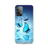 TopQ Samsung A52 silicone Blue butterflies 58648 - Phone Cover