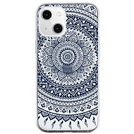 TopQ iPhone 13 silicone Navy Mandala 64667 - Phone Cover
