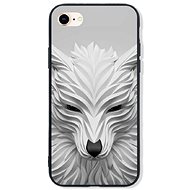TopQ LUXURY iPhone SE 2020 solid White Wolf 49257 - Phone Cover
