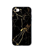 TopQ LUXURY iPhone SE 2020 solid Marble black-gold 49249 - Phone Cover