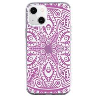 TopQ iPhone 13 mini silicone Violet Mandala 64704 - Phone Cover
