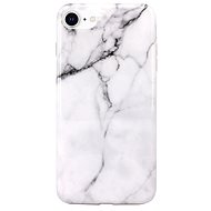 TopQ iPhone SE 2020 Silicone Marble White 54076 - Phone Cover