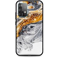 TopQ LUXURY Samsung A52 solid Marble grey-gold 57695 - Phone Cover