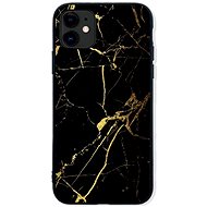 TopQ LUXURY iPhone 11 solid Marble black-gold 45428 - Phone Cover