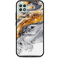 TopQ LUXURY Samsung A22 5G solid Marble grey-gold 65321 - Phone Cover
