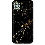 TopQ LUXURY Samsung A22 5G solid Marble black-gold 65320 - Phone Cover