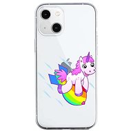 TopQ iPhone 13 mini silicone Flying Unicorn 64737 - Phone Cover